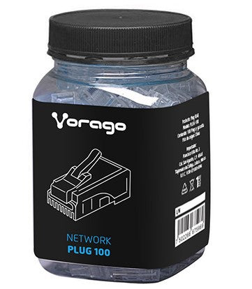 Plugs de Red VORAGO PLUG-100 - RJ-45, Transparente, CAT 5e Plugs de Red VORAGO PLUG-100 - RJ-45, Transparente, CAT 5e
